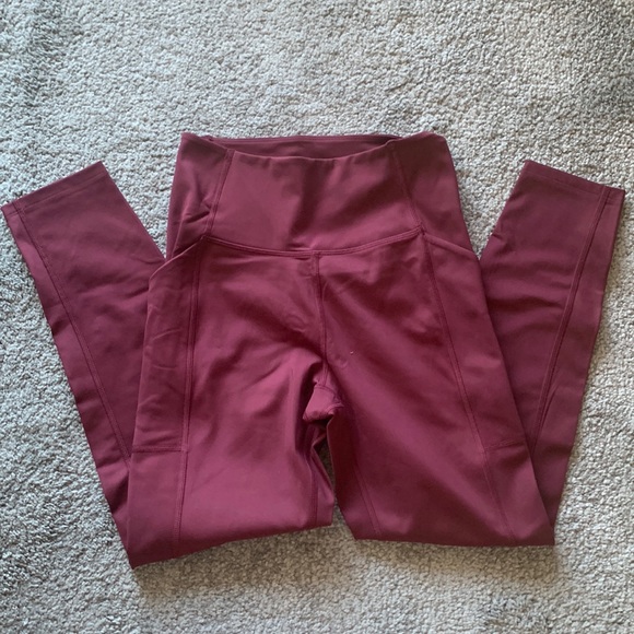 Girlfriend Collective Compressive High Rise Leggings in Mulberry - Size S - Picture 14 of 17